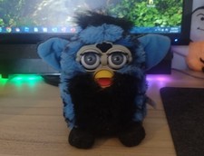 Vintage Furby Blue & Black 1998 Rare Tiger Electronic Original