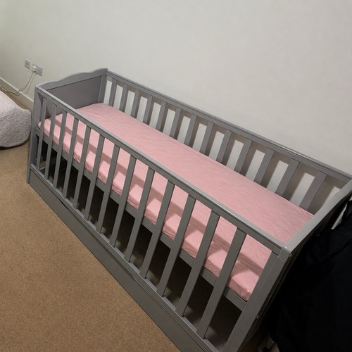 Used wooden baby - used, cot
