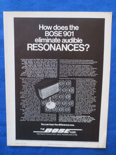 Bose 901 speakers - speakers, "resonances"