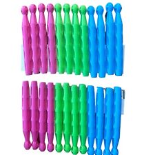 24 Strong Dolly Pegs Durable Plastic Laundry Washing Clothes Line Coloured Pegs