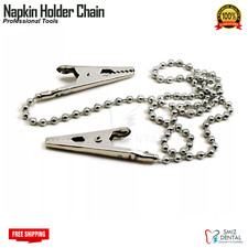 Napkin Holder Chain Type Dental Bib Clips Flexible Adjustable Crocodile Clips UK