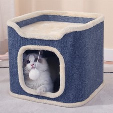 Winter Cat Cave House Cat Beds