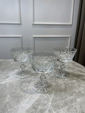 Set Of 3 Crystal Coupe Glasses
