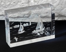 Vintage Reverse Carved Lucite