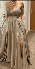 Gold Princess glitter prom