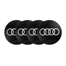 4pcs 56mm Wheel Center Hub Caps Rim Emblem Stickers For Audi A3 A4 A6 Q5 Q7 S3 R
