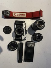 Canon AL-1 35mm With Additional Lenses & Accessories. Needs Complete Service.
