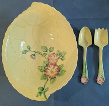 Carlton Ware Australian Design Yellow Bowl And Servers. Excellent Condition