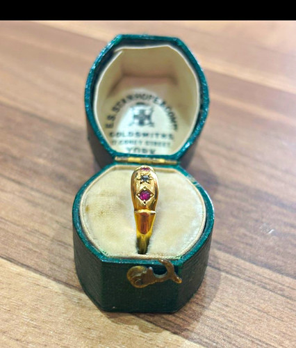 Antique edwardian 18ct gold - edwardian,