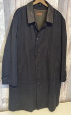 Marks & Spencer Men's Coat Overcoat Mac Detachable Leather Collar & Lining XL