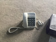 Big Button Corded Landline Telephone Handsfree Redial Memory Tested Excellent