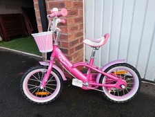 RoyalBaby pink mermaid girl’s bike size 14” with stabilisers