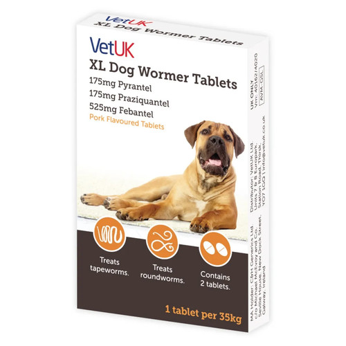 Vetuk dog wormer tablets - vetuk, xl