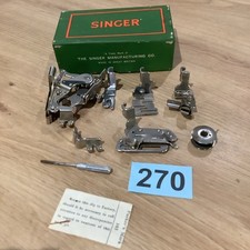 Vintage Singer Sewing Machine 99k Box Of Accessories see photo for parts.list270