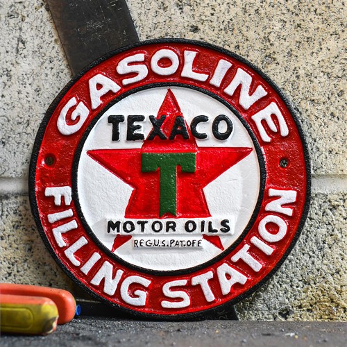 Gasoline filling station - 'gasoline,
