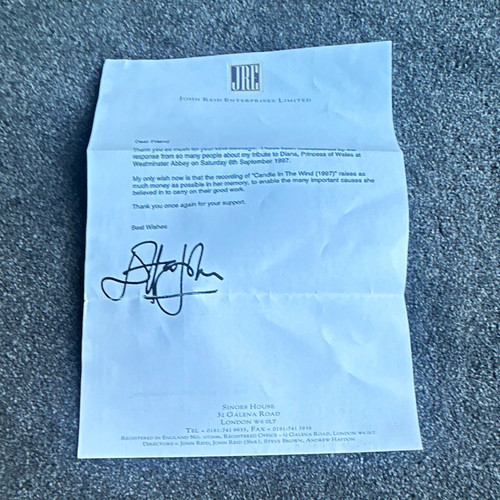 Elton john printed - john, signed