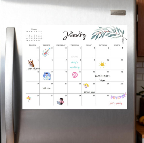 Magnetic fridge calendar - fridge,