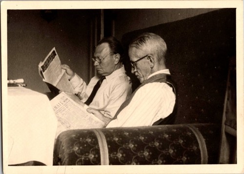Old photo men - b&w,