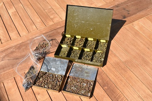 Vintage meccano brass - brass, nuts
