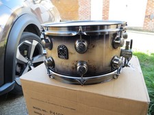 Natal Mappa Burl 13" x 7" Snare Drum - Black Smoked Gloss