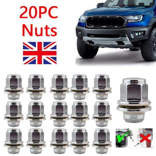 20pcs alloy silver wheel nuts - alloy,