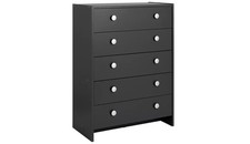 Dark Grey 5 Drawer Chest