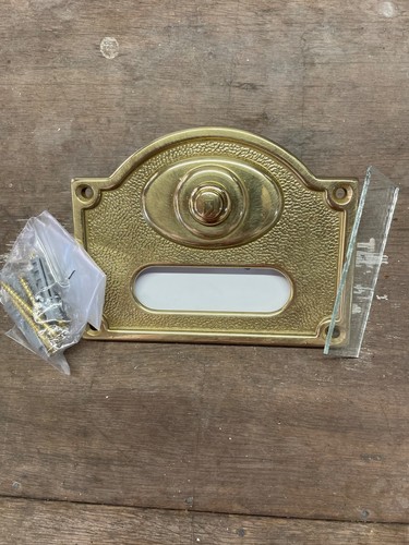 Brass door bell button push - brass,