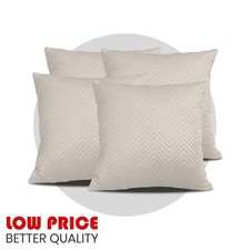 4 x Cushion Covers Cord Jumbo Plain Super Soft Luxury 18x18" /45x45cm 12+Colours