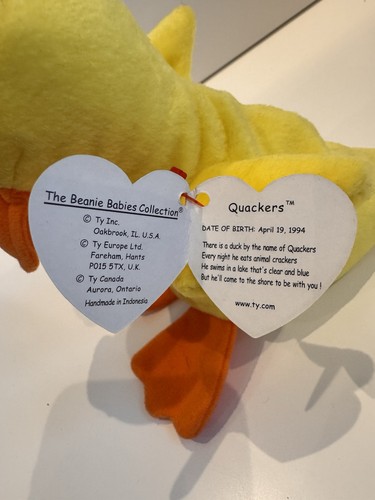 Beanie babies quackers the - babies,