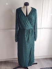 In The Style Women's Green Sequin Maxi Dress, Size 16, New With Tags