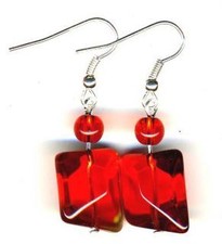 Multi Coloured Rainbow Earrings Crystal Glass