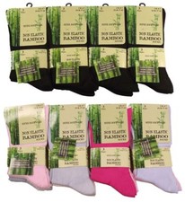 6 Pairs  Ladies Bamboo Loose