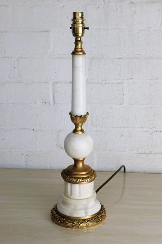 Table lamp vintage - lamp, alabaster