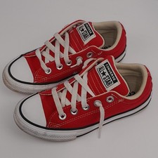 Converse Chuck Taylor Sneakers Youth 13 Red Canvas Low Top All Star A01700F Shoe