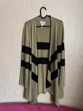 Joseph Ribkoff Knit TWIN SET Metallic Glimmer Waterfall Cardigan Women's size 18