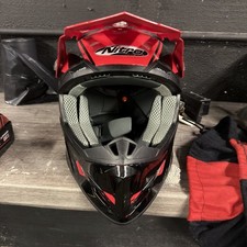 Nitro MX700 Podium MX Motocross Enduro Motorcycle Helmet Holeshot Black Red