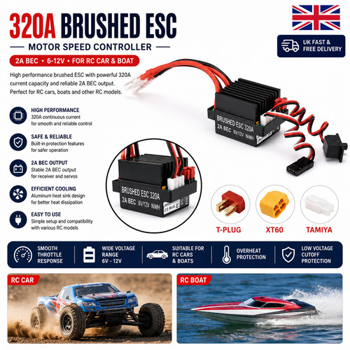 320a brushed esc motor - esc,