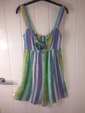 Womens Zara Playsuit Sz M Blue