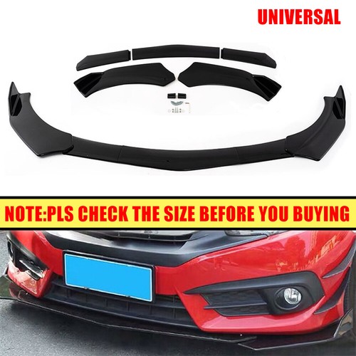 Gloss black front bumper lip - bumper,