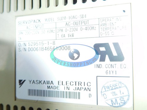 One used yaskawa - one, sgdm-10ac-sd1