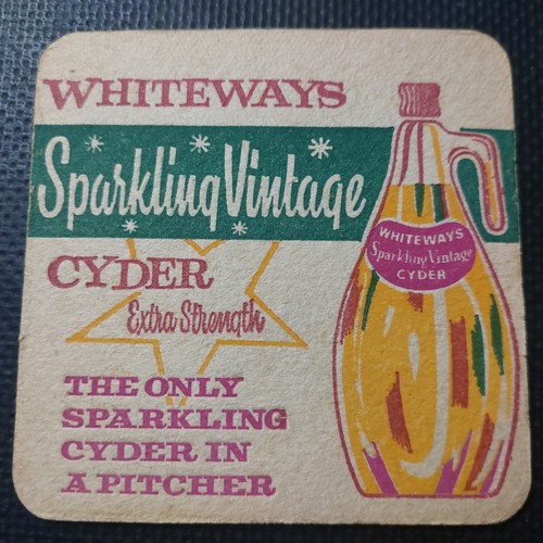 Whiteways cider beer mat uk - cider,