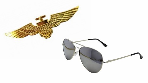 Gold aviator airline pilot - airline,