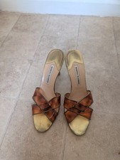 Gold and Brown Manolo Blahnik