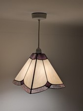 Tiffany Style Cream Purple 1930's Lamp Shade