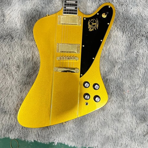 Gold firebird electric guitar - firebird,