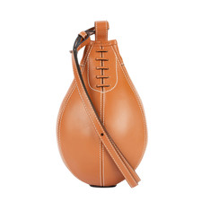 JW ANDERSON Leather Punch Bag Small Cross-Body Bag Brown Designer RRP535
