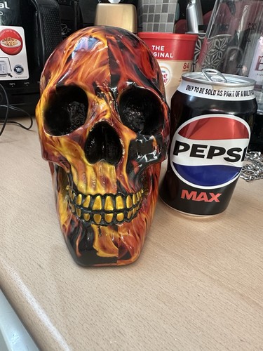 Halloween scary flames skull - halloween,