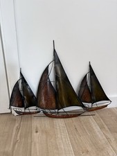 Metal Sailboat Wall Art Fleet