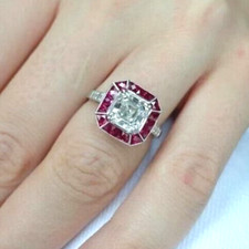 Art Deco 3 Ct Asscher Cut