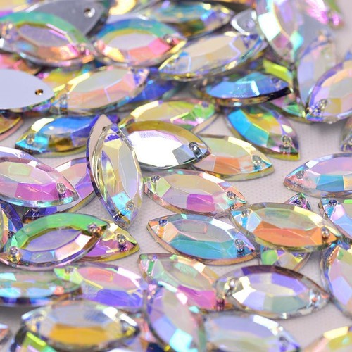 100pcs 7x15mm marquise - 7x15mm, ab